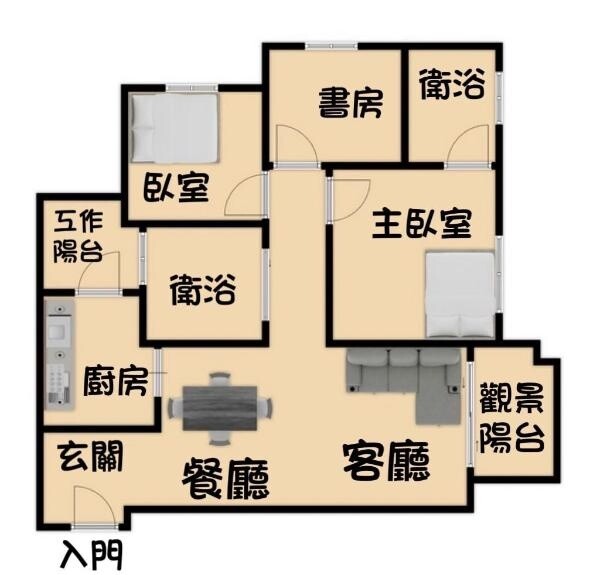 台中市北屯區登陽仰峰大樓區待售房屋